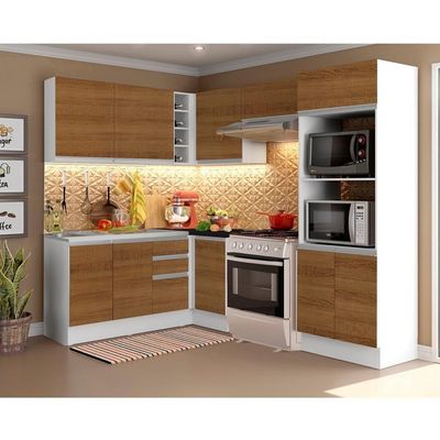 Cozinha de Canto Completa Acordes Glamy 100% MDF Madesa
