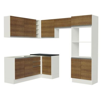 Cozinha de Canto Completa Acordes Glamy 100% MDF Madesa