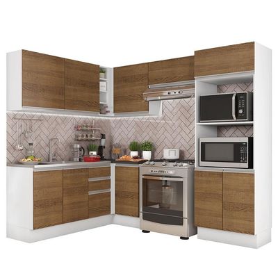 Cozinha de Canto Completa Acordes Glamy 100% MDF Madesa
