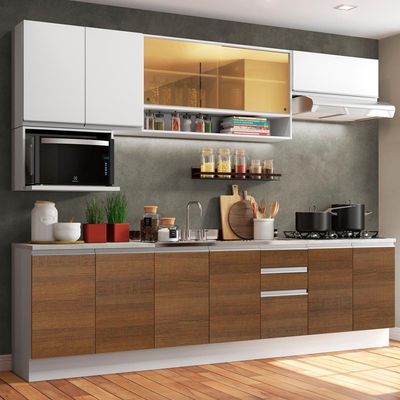 Cozinha Completa Genova Armário e Balcão Linear Madesa
