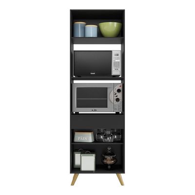 Paneleiro 2 Portas Para Forno E Microondas Veneza Gb Fg3679 Preto