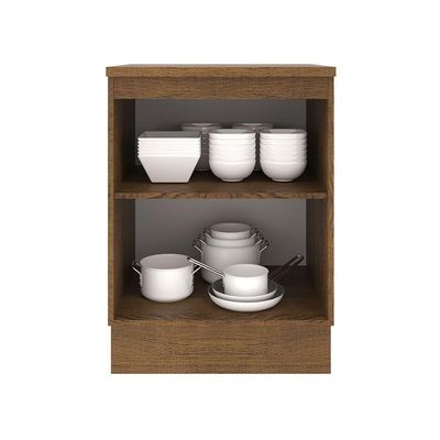 Balcão Madesa Agata 60 Cm 1 Porta Rustic Cinza
