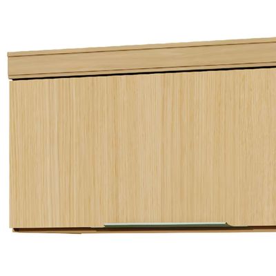 Armário Aéreo para Geladeira Nesher Marquesa com 1 Porta Basculante e 1 Prateleira Nature - 80cm de Largura