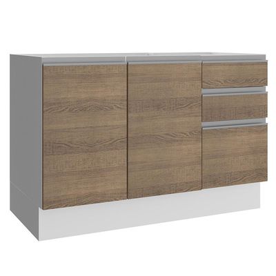 Balcão de Pia Glamy com 2 Portas e 3 Gavetas Madesa
