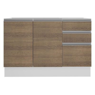 Balcão de Pia Glamy com 2 Portas e 3 Gavetas Madesa