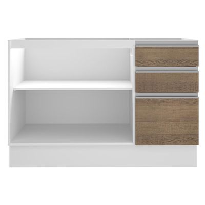 Balcão de Pia Glamy com 2 Portas e 3 Gavetas Madesa