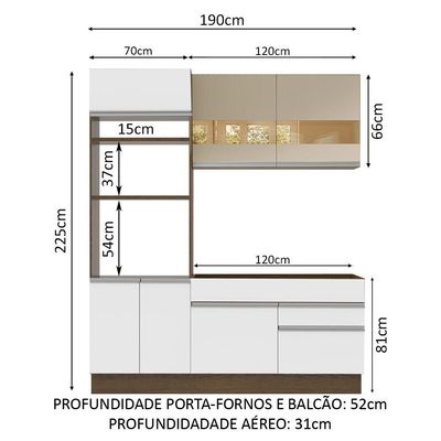 Cozinha Compacta Helen 6 Portas e 2 Gavetas Madesa