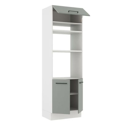 Torre Quente 70cm com 3 Portas Branco e Cinza Agata Madesa