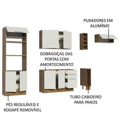 Cozinha Completa Stella com Armário e Balcão Madesa