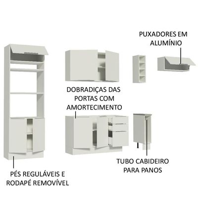 Cozinha Completa Stella com Armário e Balcão Madesa
