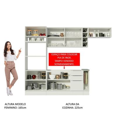 Cozinha Completa Stella com Armário e Balcão Madesa