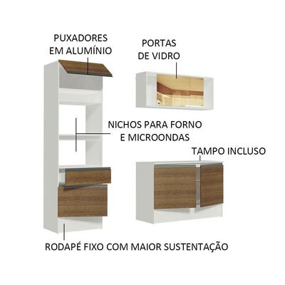 Cozinha Compacta Diamante e Tampo Madesa