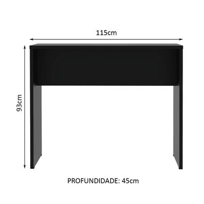 Bancada para Cozinha Madesa 115 Cm  Preto