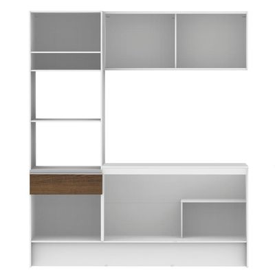 Cozinha Compacta Topazio com Balcão e Tampo Rustic Madesa