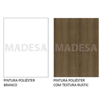 Conjunto Área De Serviço Madesa 60cm Armário Balcão Branco