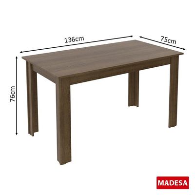 Mesa com Tampo de Madeira Rustic Madesa