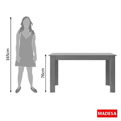 Mesa com Tampo de Madeira Rustic Madesa