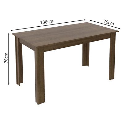 Mesa com Tampo de Madeira Rustic Madesa