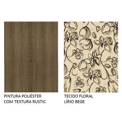 Kit 6 Cadeiras Rustic e Lírio Bege Madesa