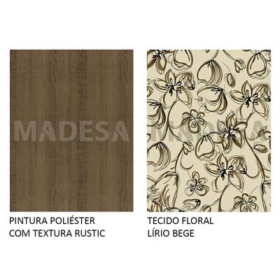 Kit 6 Cadeiras Rustic e Lírio Bege Madesa