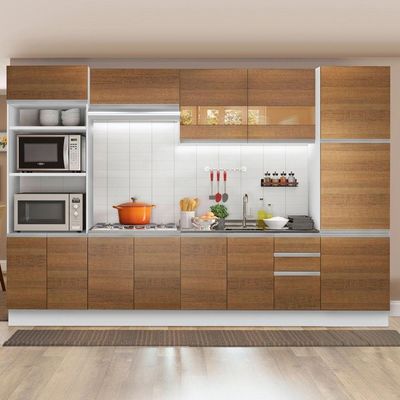 Cozinha Completa Glamy Roma Amadeirado Rustic Madesa