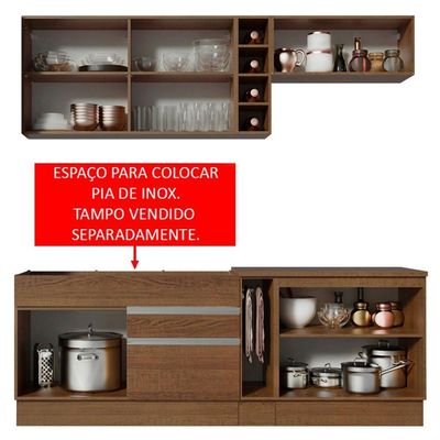 Cozinha Completa Parma com Armário e Balcão Madesa