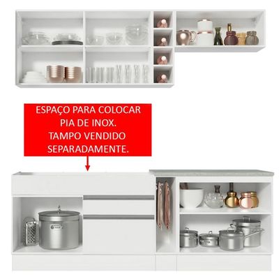 Cozinha Completa Parma com Armário e Balcão Madesa