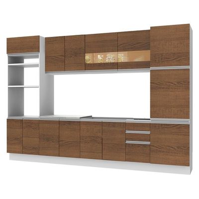 Cozinha Completa Glamy Olímpia Amadeirado Rustic Madesa