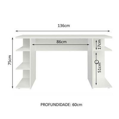 Mesa Para Computador Gamer Branco