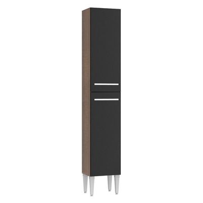 Paneleiro 2 Portas Emilly Rustic e Preto Madesa