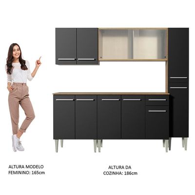 Cozinha Completa Emilly Fast com Balcão e Armário Madesa