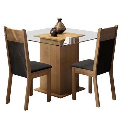 Conjunto Sala de Jantar Moni com 2 Cadeiras Madesa