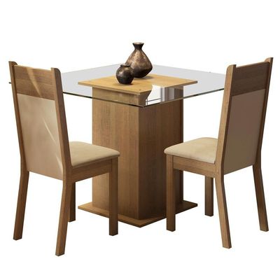 Conjunto Sala De Jantar Moni 2 Cadeiras Madesa