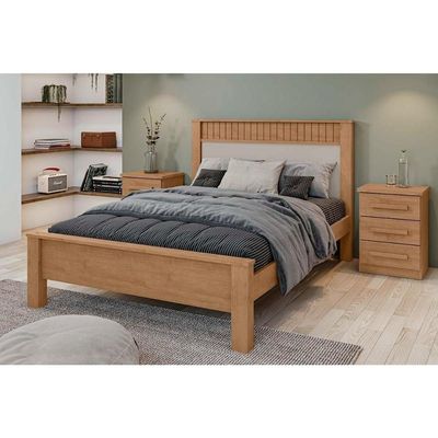 Cama de Casal Athenas Amendoa/Off White - Lopas