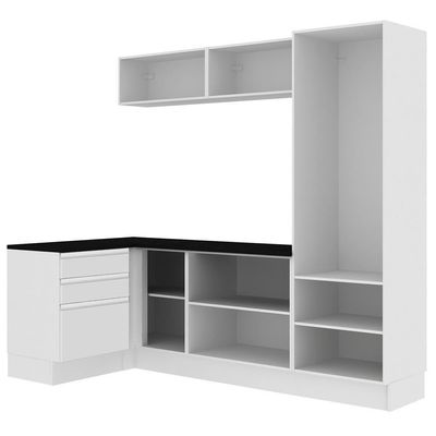 Kit Área de Serviço Acordes Glamy 100% MDF Branco Madesa