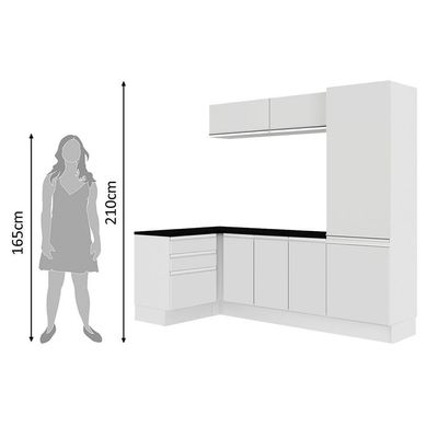 Kit Área de Serviço Acordes Glamy 100% MDF Branco Madesa