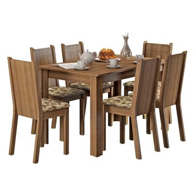 Conjunto Sala de Jantar Maris com 6 Cadeiras Madesa