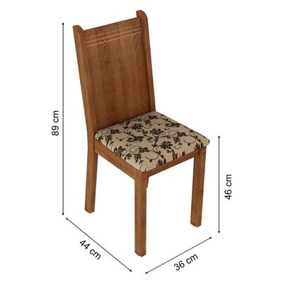 Conjunto Sala de Jantar Maris com 6 Cadeiras Madesa