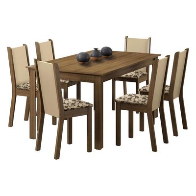 Conjunto Sala de Jantar Miriam com 6 Cadeiras Madesa