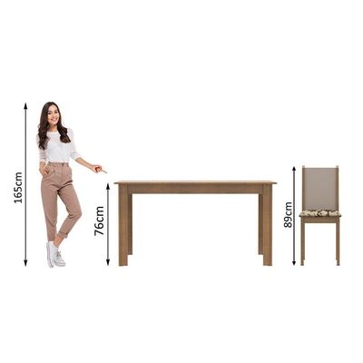 Conjunto Sala de Jantar Miriam com 6 Cadeiras Madesa