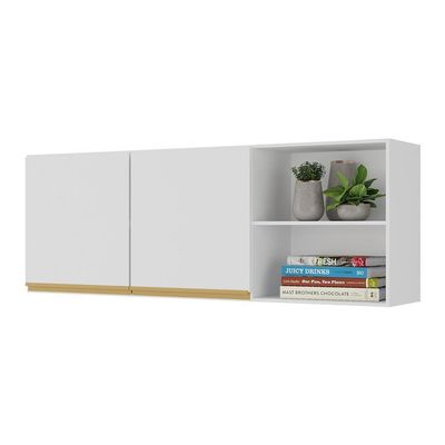 Armário De Cozinha Aéreo 150cm Gw Mp3741 Branco
