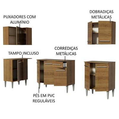 Cozinha Completa Emilly Open Armário e Balcão Madesa
