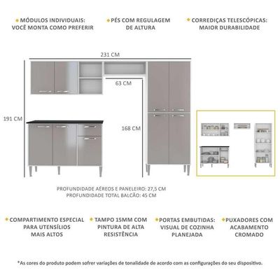 Cozinha Completa Compacta Xangai Plus Multimóveis