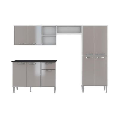 Cozinha Completa Compacta Bca/lca Fumê