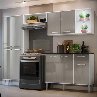 Cozinha Completa Compacta Bca/lca Fumê
