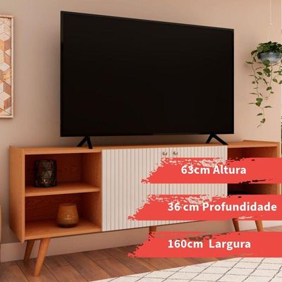 Rack 2 Portas Cinamomo White Laca Brilho Vértice