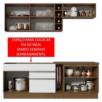 Cozinha Completa Parma com Armário e Balcão Madesa