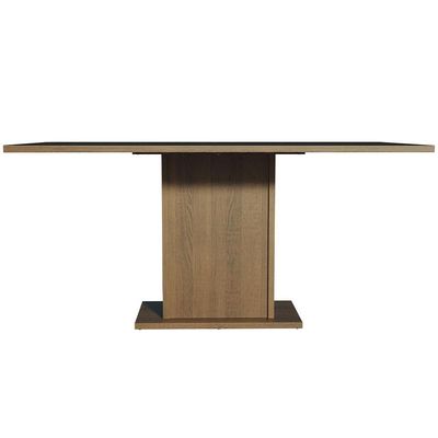Mesa Retangular com Tampo de Madeira Rustic/Preto Madesa