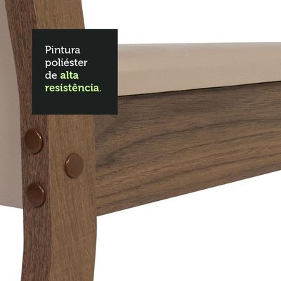Conjunto com 4 Cadeiras Rustic/pérola Madesa