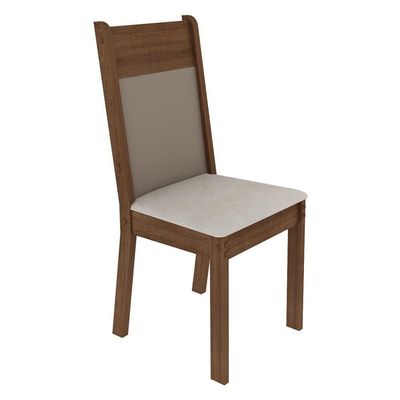 Conjunto com 4 Cadeiras Rustic/pérola Madesa